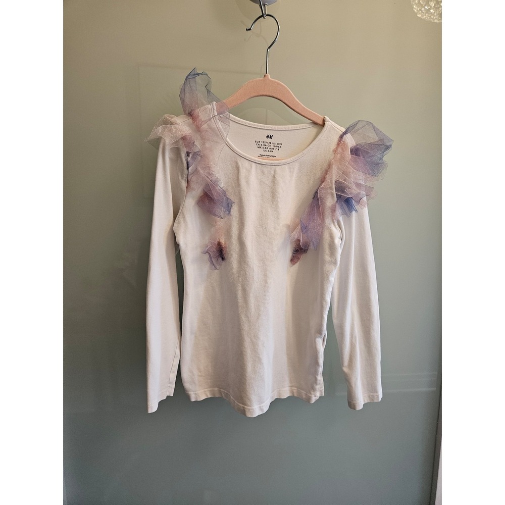 H&m girls long sleeve tee shirt size 6